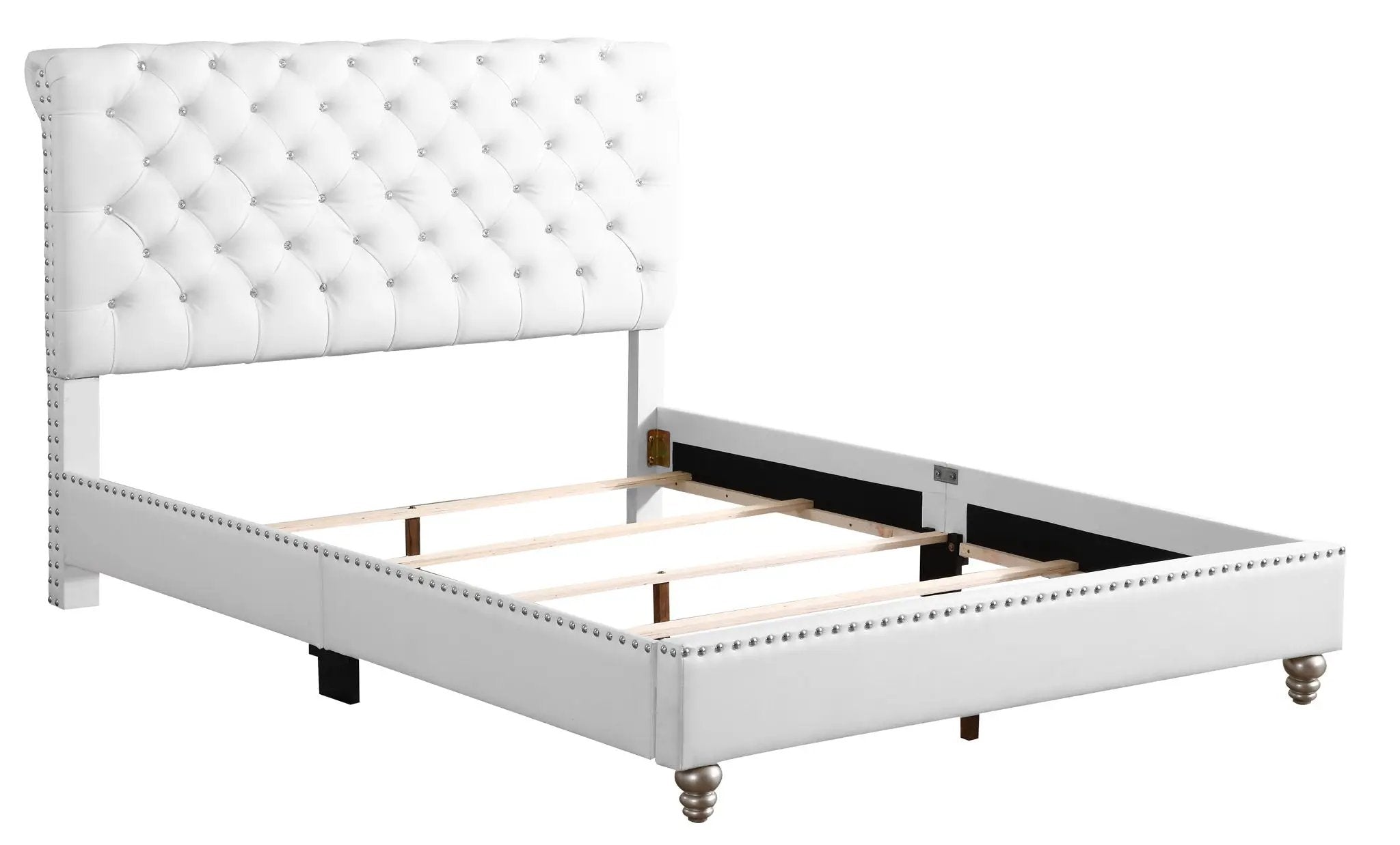Elegant Transitional Upholstered Bed by Unique Piece Furniture