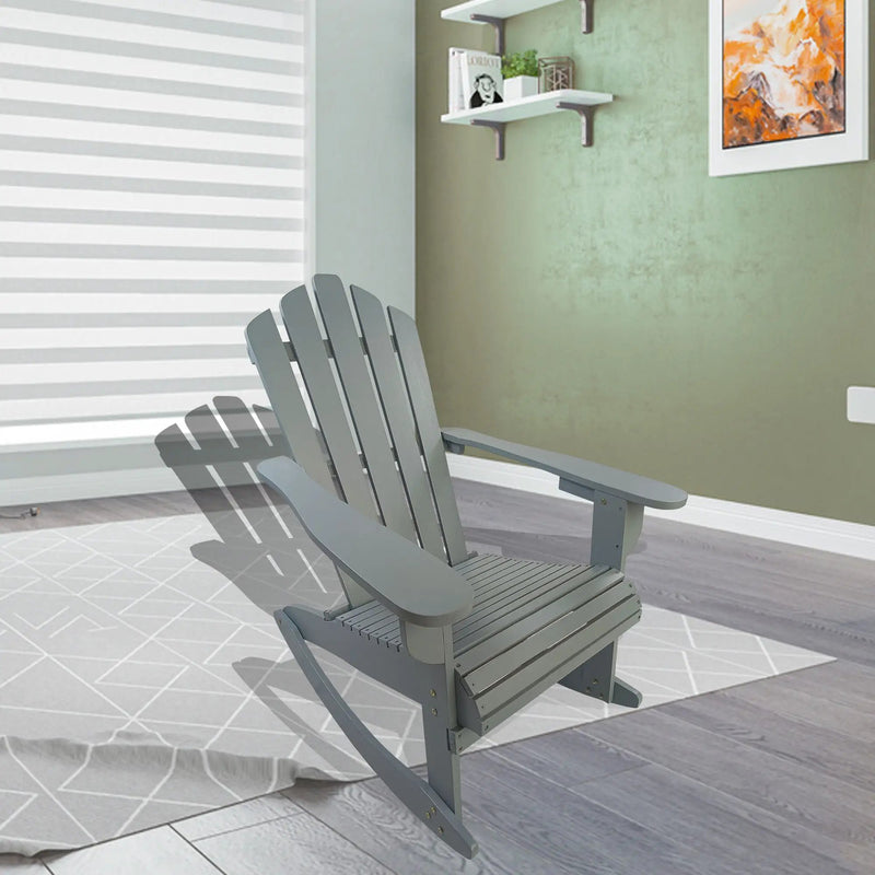 Reclining Outdoor Rocking Adirondack Chair by Unique Piece Furniture