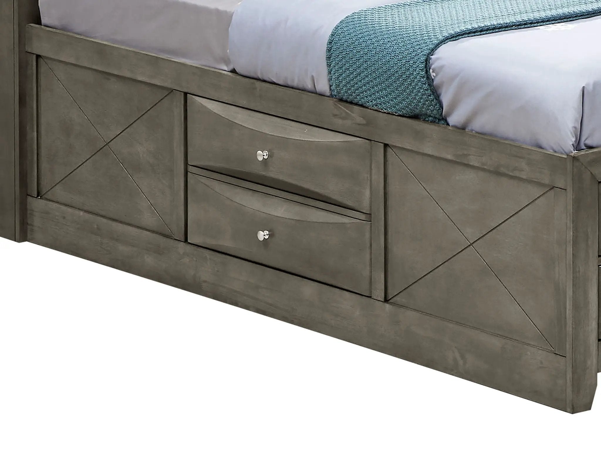 Modern Design Storage Bed With Bookcase Headboard by HouseOfZazla