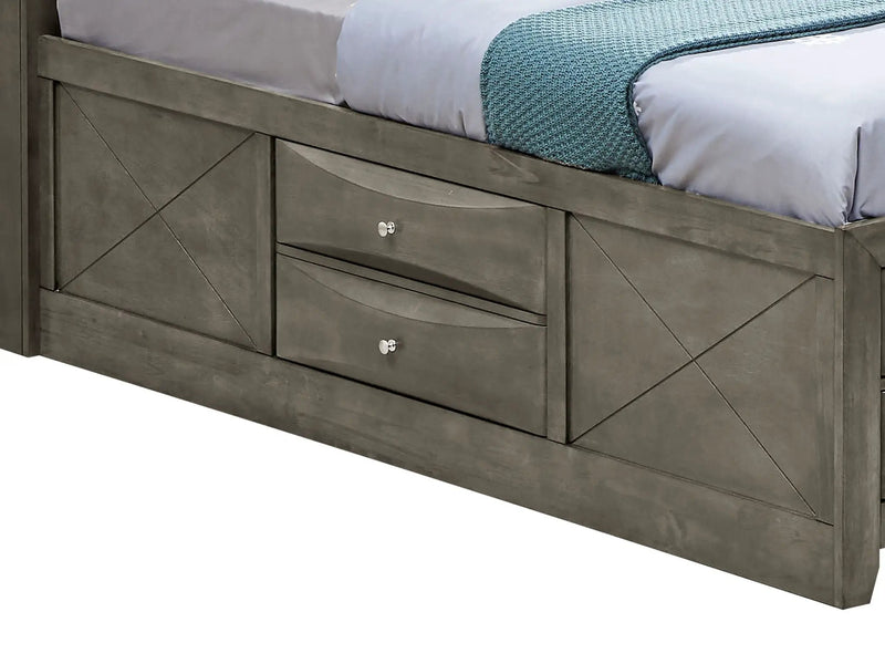 Modern Design Storage Bed With Bookcase Headboard by HouseOfZazla
