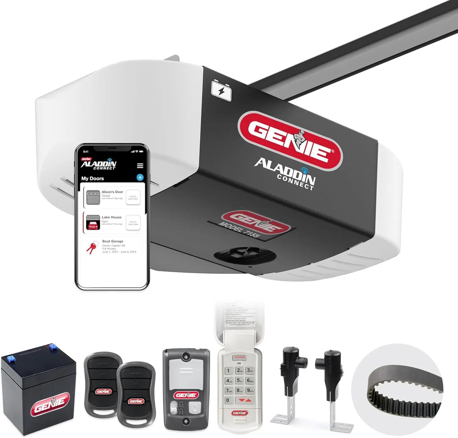 Genie StealthDrive 7155 Connect Smartphone-Controlled Belt Drive Garage Door Opener - 1 Each by GreenHaven Gardens