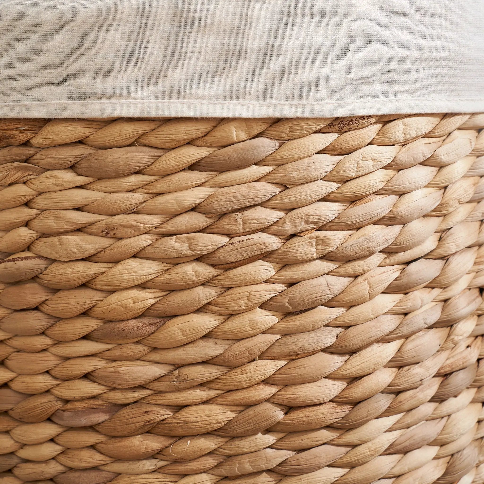 Ludmilla Round Tall Water Hyacinth Woven Wicker Laundry Hamper With Lid - For Clothes, Toys And Book Storage With Removable Liner - 18" X 18" X 23" - Natural Brown by HouseOfZazla