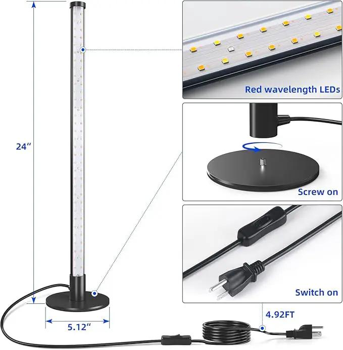Barrina T10 Vertical Grow Light, 20W 2FT Desk LED Plant Light, Hanging and Standing, Table Top Full Spectrum Grow Lights for Indoor Plants with Stand and On/Off Switch, Ideal for Plants Growth by GreenHaven Gardens