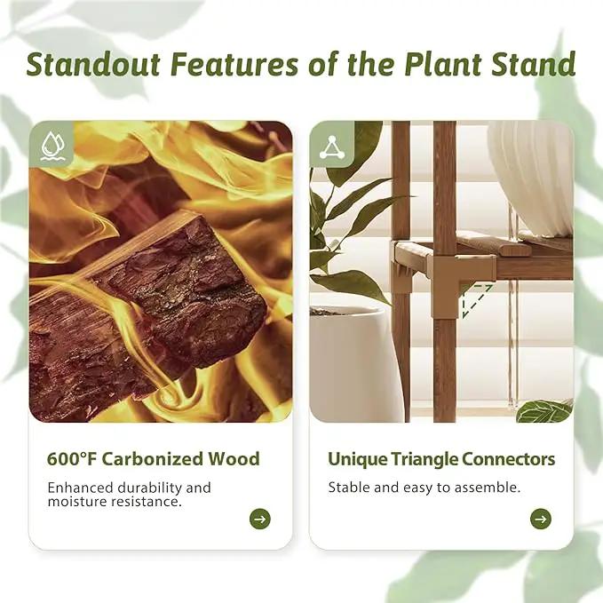 Plant Stand Indoor with Grow Lights for Indoor Plants 62.2'' Tall Plant Shelf 12 Tiers Sturdy Plant Rack for Plants Dispaly for Living Room Garden Patio Decor by GreenHaven Gardens