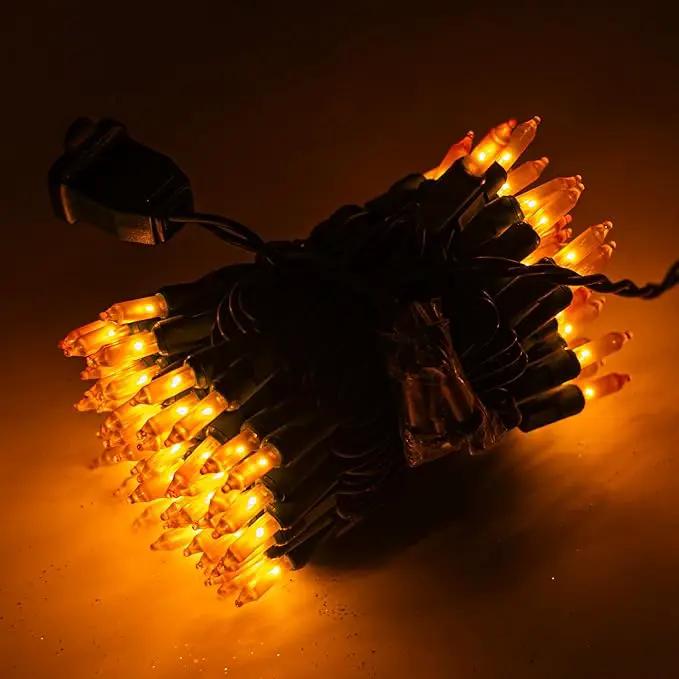 TW SHINE Christmas Lights, 20FT 100 Count Incandescent Mini Christmas Tree Light, Waterproof Xmas String Lights for Outdoor Indoor Home Party Yard Decorations, Gold by GreenHaven Gardens
