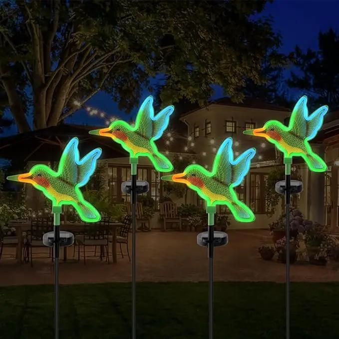 Hummingbird Solar Garden Decor,Hummingbird Outdoor Solar Lights,LED Hummingbirds Light Outside,Solar Garden Lights, Outdoor Decorations for Yard and Patio Pathway Lawn (2 Pack) by GreenHaven Gardens