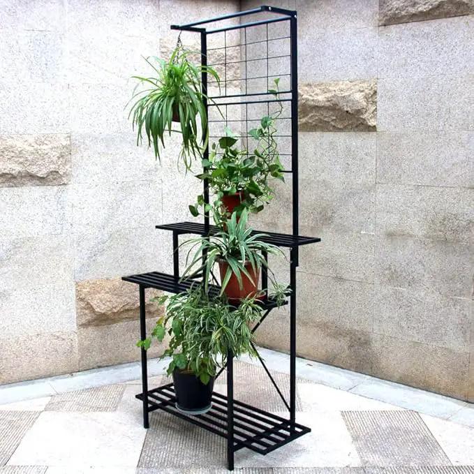 Hanging Plant Pot Shelf Rack Heavy Duty Plant holder Trellis,Multi Layer Plant Stand for Home, Garden, Balcony by GreenHaven Gardens