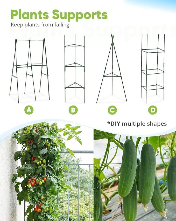 Quictent Galvanized Raised Garden Bed 4x3x2ft Tall Garden Bed Extra Height 22.4" Hold 24cft Soil Outdoor Heightened Planter Box for Deep Root Vegetables Herbs Tomato Cage Included, Dark Grey by GreenHaven Gardens