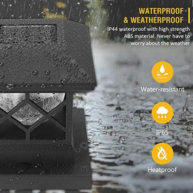 TWINSLUXES Solar Post Cap Lights Outdoor - Waterproof LED Fence Post Solar Lights for 3.5x3.5/4x4/5x5 Wood Posts in Patio, Deck or Garden Decoration Warm Light… (6 Pack) by GreenHaven Gardens