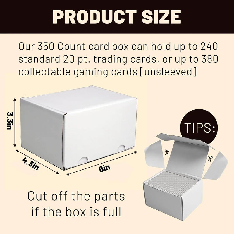 NUMINA 7 Pack 350 Small Card Storage Box, Heavy Duty Cardboard Game Card Organizer with Dividers for TCG, MTG, Sports & Trading Cards, Shipping Boxes for Collectors & Sellers by GreenHaven Gardens