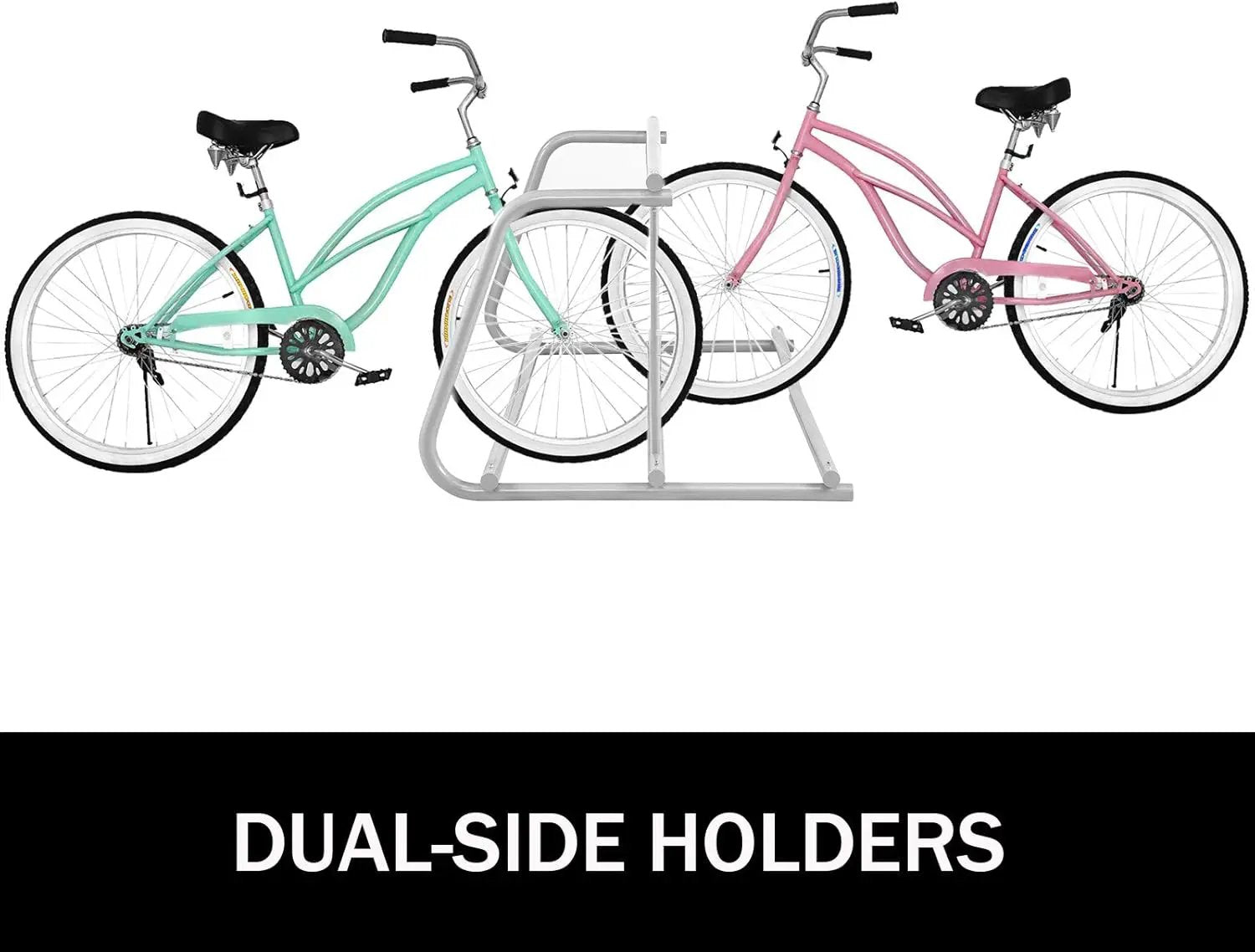 BestEquip 10 Holders Floor Bike Rack, 59" Length All-Steel Grid Bike Rack, 10-Bike Capacity Dual-Side Storage Stand for Garages Streets Yards Bike Events by GreenHaven Gardens