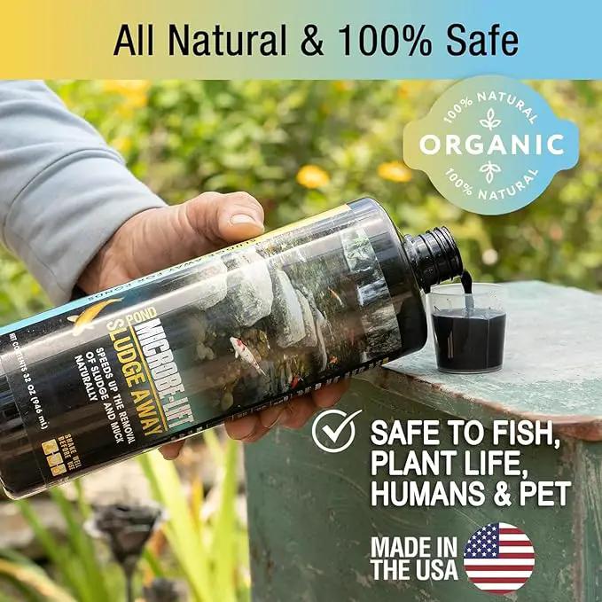 MICROBE-LIFT MLXSA5G Sludge-Away Pond and Outdoor Water Garden Sludge and Muck Remover, Safe for Live Koi Fish, Plant Life, and Decor, 5 Gallons by GreenHaven Gardens