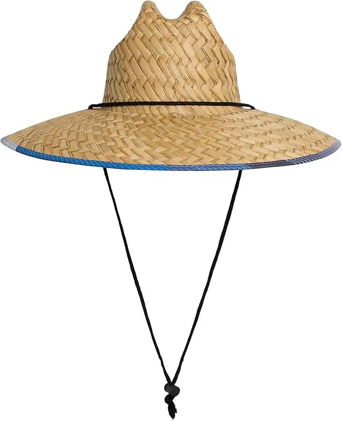 Quiksilver Men's Wide Brim Outdoor Lifeguard Straw Sun Hat by GreenHaven Gardens