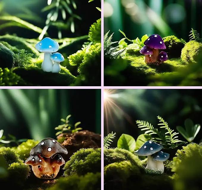 12 Pcs 1.5 to 1.8 Inch Resin Mushroom,Cute Mushrooms Fairy Garden Mushrooms Ornaments for Outdoor Decoration,Home Décor,Cake Decoration,DIY Bonsai Craft … by GreenHaven Gardens