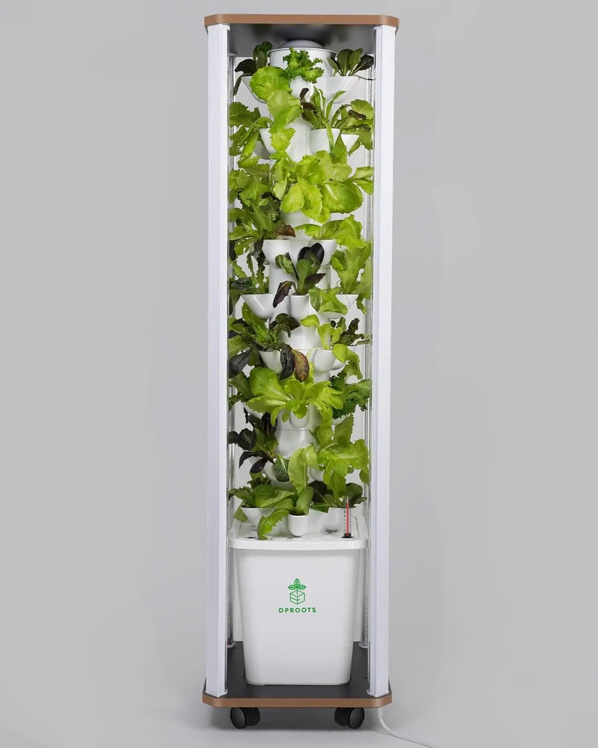 Hydroponics Tower Growing System，45 Pods Vertical Indoor Garden，360° Full-Spectrum Lights, Automatic Water Circulation System，Suitable for Leafy Greens and Herbs，Include Seed Starter Tray by GreenHaven Gardens