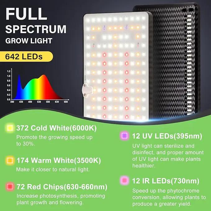 2024 LBW Grow Lights for Indoor Plants with Stand, 642 LEDs Full Spectrum Standing Plant Light, Tall Floor Plant Lamp with 3/6/12H Timer, 6 Brightness, 3 Modes, 63 " Adjustable Tripod by GreenHaven Gardens