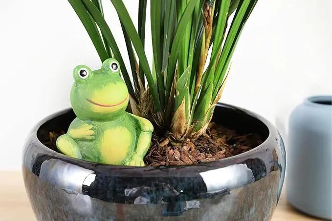 4-Pack Frog Plant Watering Globes Decorative Self Watering Spikes Planter Insert Terracotta Plant Watering Devices Automatic Plant Waterer for Indoor Outdoor Plants by GreenHaven Gardens