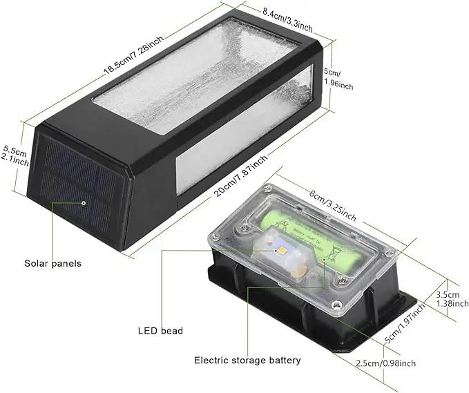 GOODFOEVER 2 Pack Solar Lights for Outdoor Fence and Wall: Replacement Top, Waterproof by GreenHaven Gardens