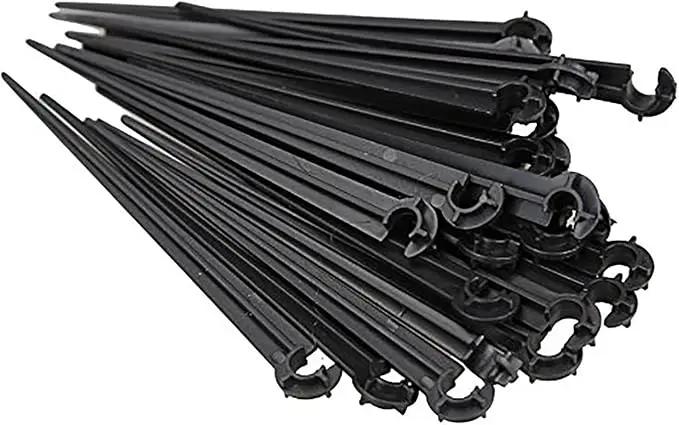 50 Pcs Irrigation Support Stakes for 1/4-Inch Tubing Hose by GreenHaven Gardens