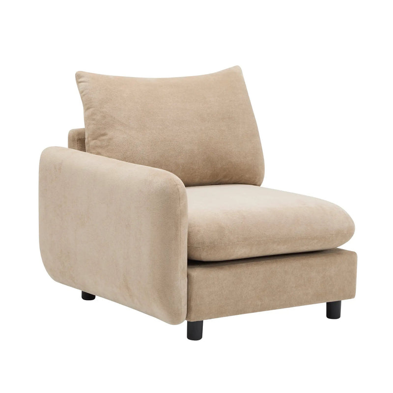 99 in. 3-Piece Modular Free Combination Sectional Velvet Sofa Couch, NOMAD by HouseOfZazla
