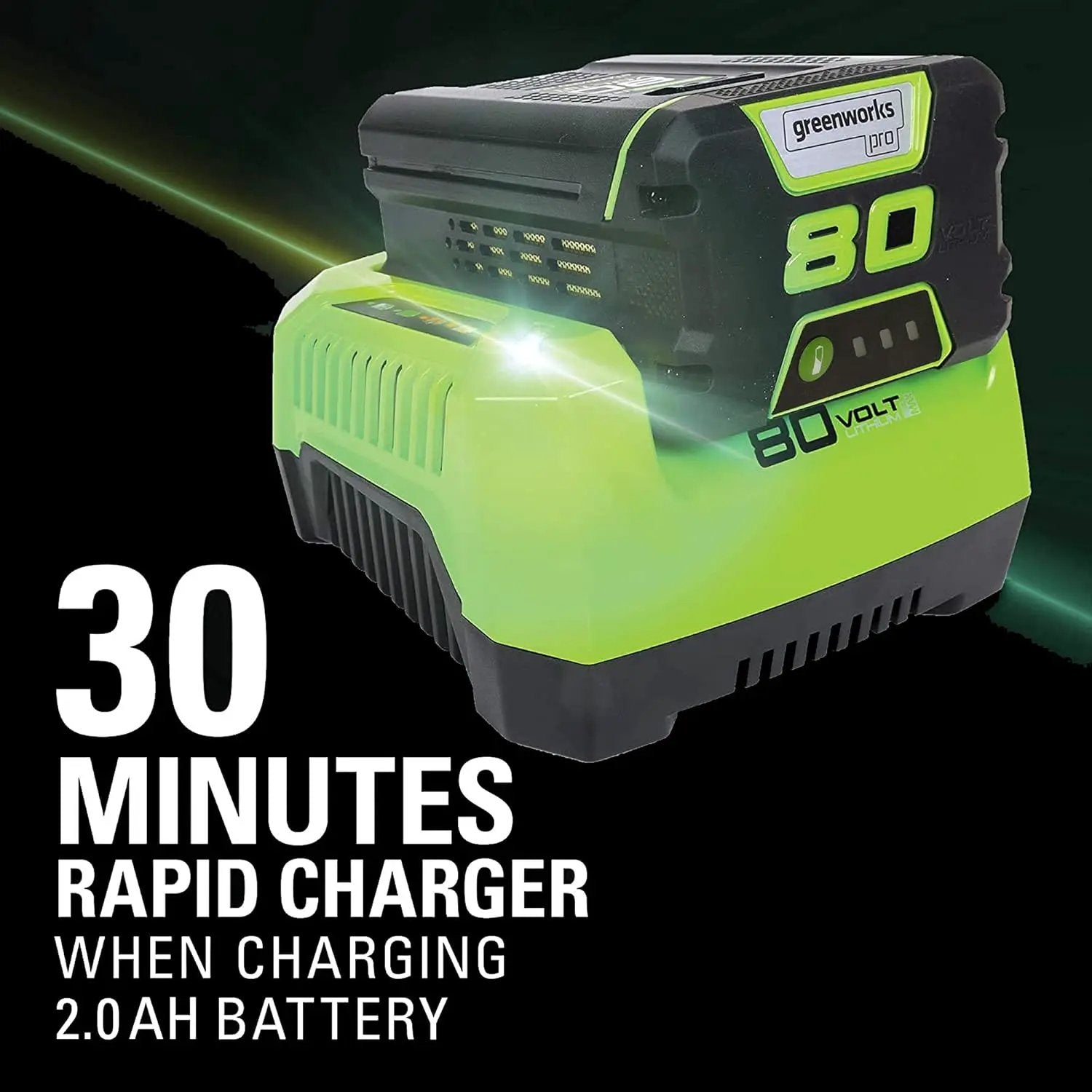 Greenworks 80V 16 inch Brushless String Trimmer, 2.0Ah Battery & Rapid Charger Included, ST80L210 by GreenHaven Gardens