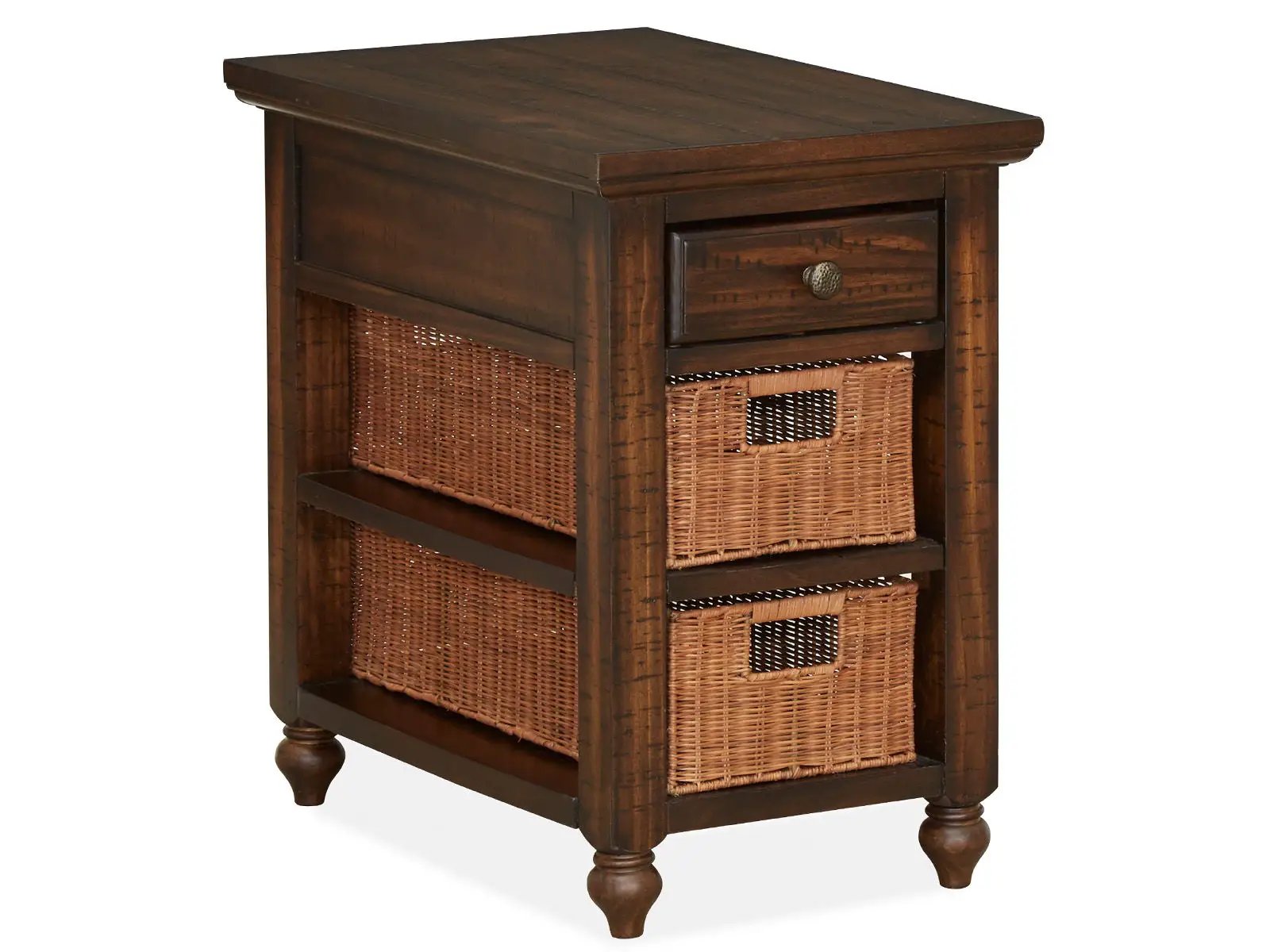 Cottage Lane - Wood Rectangular Chair Side End Table - Coffee by Unique Piece Furniture