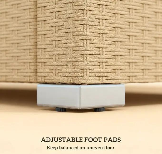 Outdoor Furniture Rattan Sofa with Cushions and Throw Pillows by HouseOfZazla