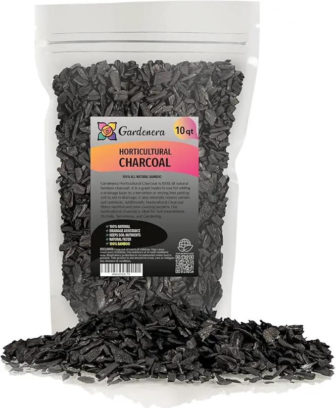 Horticultural Charcoal for Indoor Plants [10-Quart Bag] Black Diamond Soil Amendment for Orchids, Terrariums, and Gardening by GreenHaven Gardens