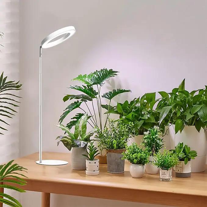 yadoker Plant Grow Light for Indoor Plant,Desk LED Grow Light,Height Adjustable,Automatic Timer with 8/12/16 Hours,10-Level Brightness,Ideal for Small Plant Grow