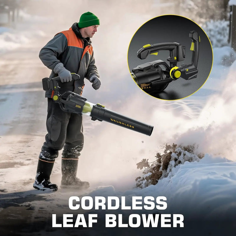 Leaf Blower for Dewalt 20V Battery, Brushless Blower with Variable 5-Speed, Turbo, 0-90° Adjustable Handle, 500 CFM 150-MPH Blowers for Lawn Care, Patio Cleaning (Battery Not Included) by GreenHaven Gardens