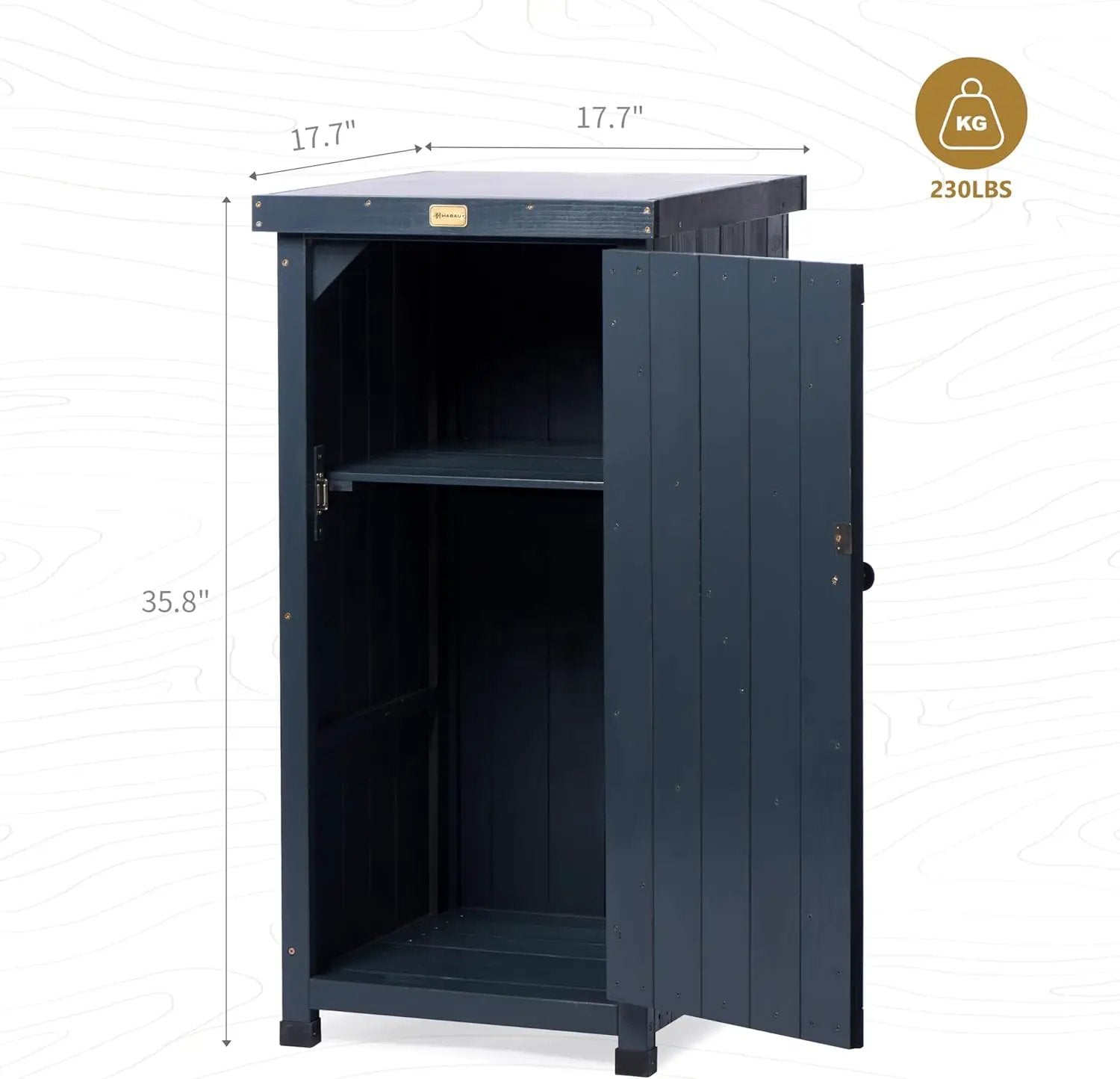 Outdoor Storage Cabinet for Patio, Garden Potting Bench Table with Shelves & Metal-Tabletop, Wooden Planting Work Station, Weatherproof by GreenHaven Gardens