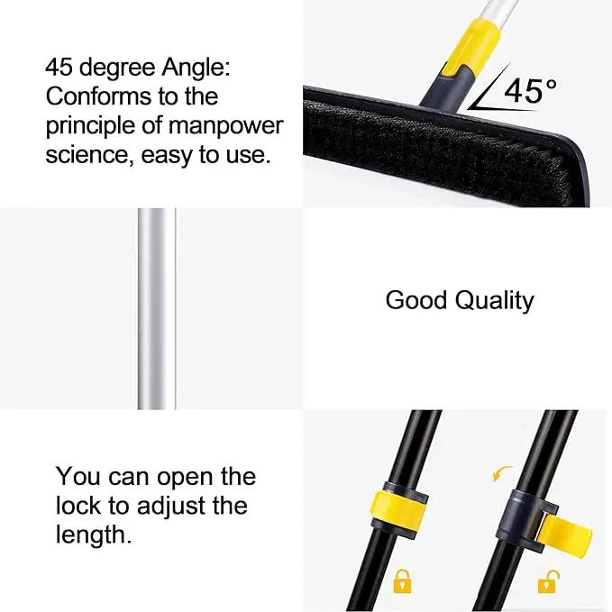 Yocada Floor Scrub Brush Telescopic Handle 2 in 1 Scrape Brush Stiff Bristle Shower Scrubber for Cleaning Patio Bathroom Garage Kitchen Wall Deck Tub Tile 55.9 inch Tall by GreenHaven Gardens
