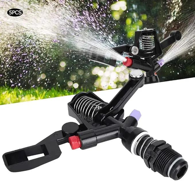 5PCS Garden Impulse Sprinkler Impact Sprinkler for Watering Irrigation, 3/4in DN20 Male Thread by GreenHaven Gardens