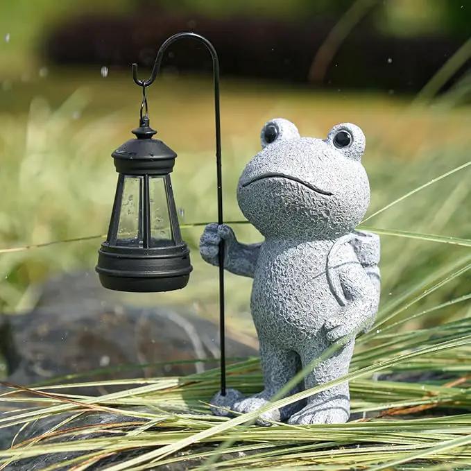 Garden Statue Outdoor Decor, Patio Garden Sculptures & Statues, Resin Outdoor Decor Gift for Women Mom Grandma (Frog) by GreenHaven Gardens