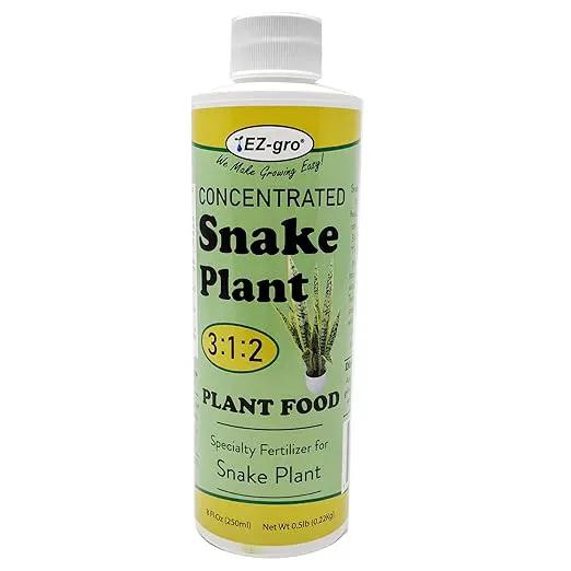 EZ-GRO Professional Liquid Snake Plant Fertilizer - 8 oz | 3:1:2 Concentrated Nutrient for Indoor Plant Food, Liquid Fertilizers for Houseplants | Houseplant Fertilizer to Boost Root Health by GreenHaven Gardens