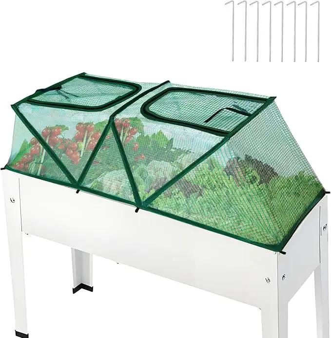 47.2" *14.6" *13.4" Foldable Garden Row Accelerator Plants Cover for Raised Garden Bed, Mini Greenhouse Cover with Two Air Hole and Breathable Mesh, Frost Cover for Plant Vegetable Seedling Protector by GreenHaven Gardens