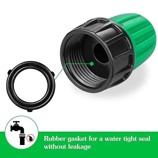 3/4 Inch Female Pipe Thread to 1/2 Inch Drip Irrigation Tubing Adapter: 8 Pieces 1/2 in. Barbed Drip Line x 3/4 in. Faucet PVC Adapter Connect 3/4" FHT Faucet, Sprinkler Manifold, Garden Hose by GreenHaven Gardens