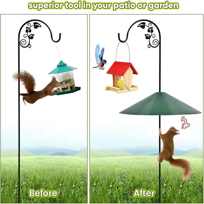 24-inch Large Outdoor Squirrel Baffles for Bird Feeders Pole, Two Way Use, Green Color by GreenHaven Gardens
