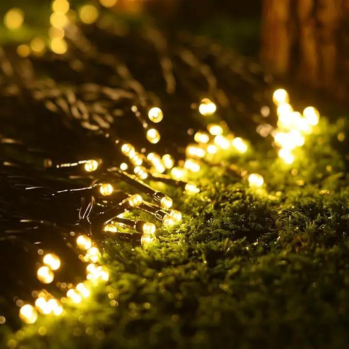 Solar String Lights for Outside, 2 Pack 200 Led Solar Christmas Lights Outdoor Waterproof 82ft Solar Fairy Lights 8 Lighting Mode Solar String Lights Idea for Garden,Courtyards,Trees(Warm White) by GreenHaven Gardens