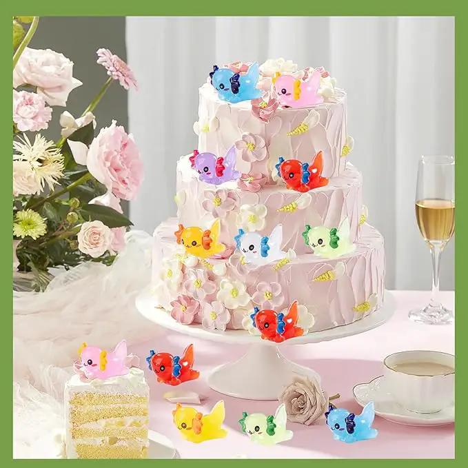 72 Pack Mini Animals Tiny Axolotl Figurines Glow in Night Bulk for Miniature Dollhouse Decor Accessories Garden Aquarium Potted Ornament Party DIY Charms Office Classroom Activity to Hide by GreenHaven Gardens