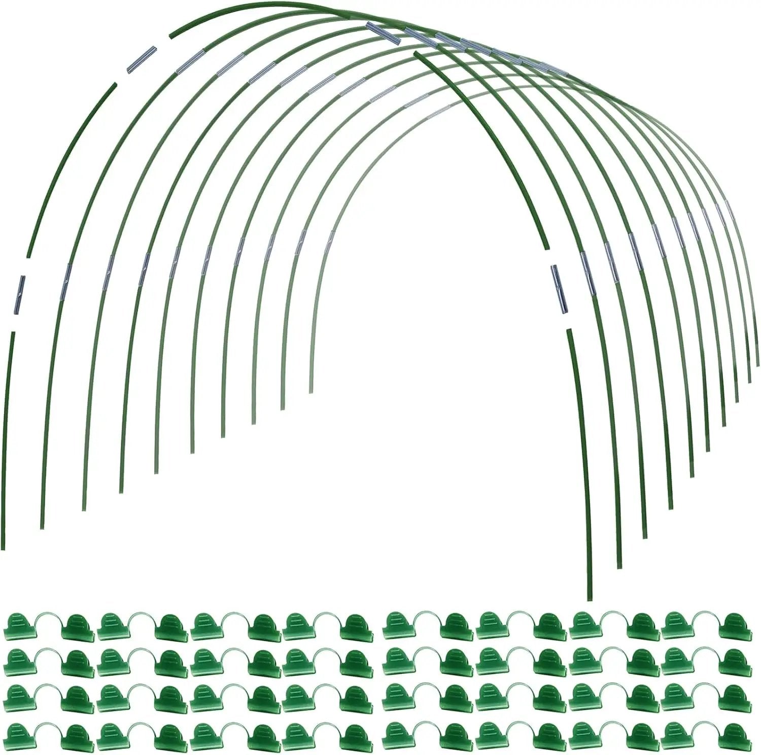MAXPACE Greenhouse Hoops for DIY 2.7ft or Wider Grow Tunnel, Rust-Free Fiberglass Support Hoops Frame for Garden Fabric, Plant Support Garden Stakes, Gardening Supplies, 50pcs by GreenHaven Gardens