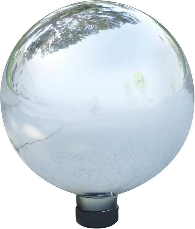 Alpine Corporation 10" Diamater Indoor/Outdoor Glass Gazing Globe Festive Yard Décor, Green by GreenHaven Gardens