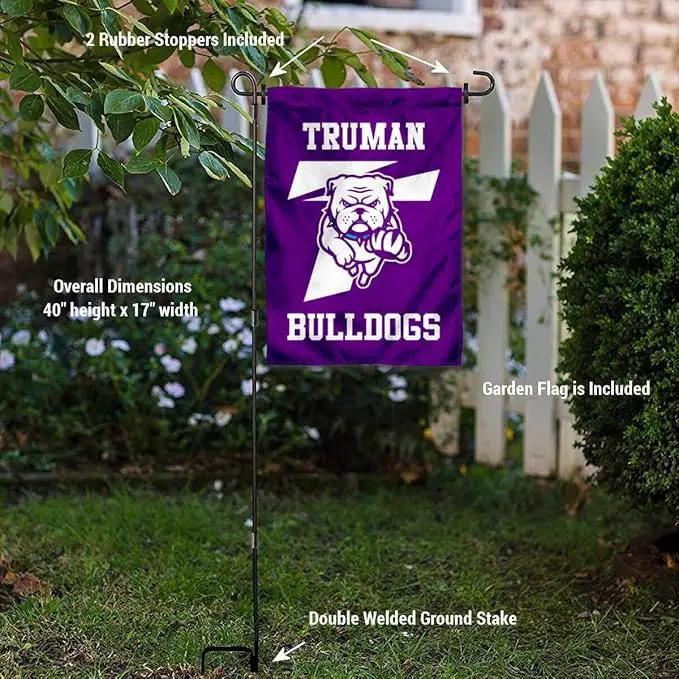 College Flags & Banners Co. Truman State Garden Flag with Pole Stand Holder by GreenHaven Gardens