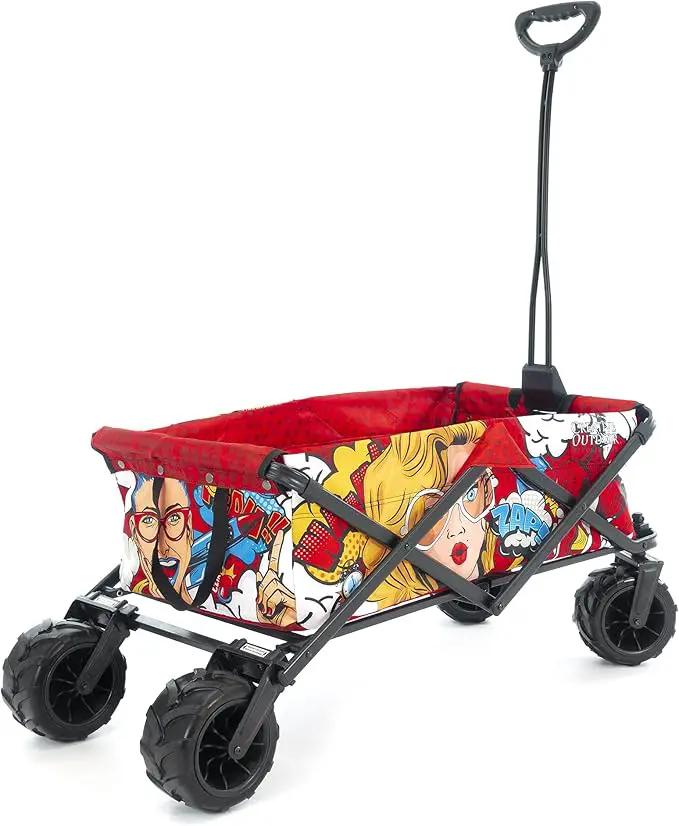 Creative Outdoor Original Folding Wagon All-Terrain Wheels by GreenHaven Gardens
