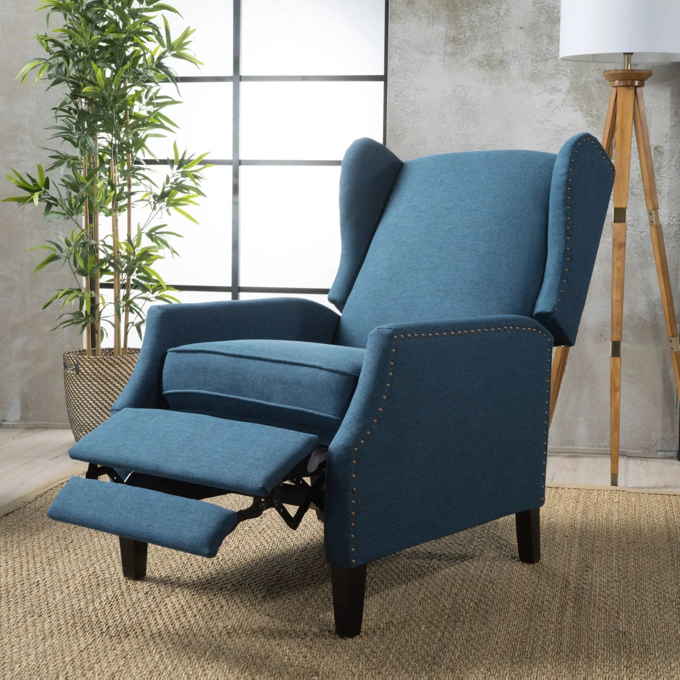 Westeros Wing Back Fabric Upholstered Recliner by Unique Piece Furniture