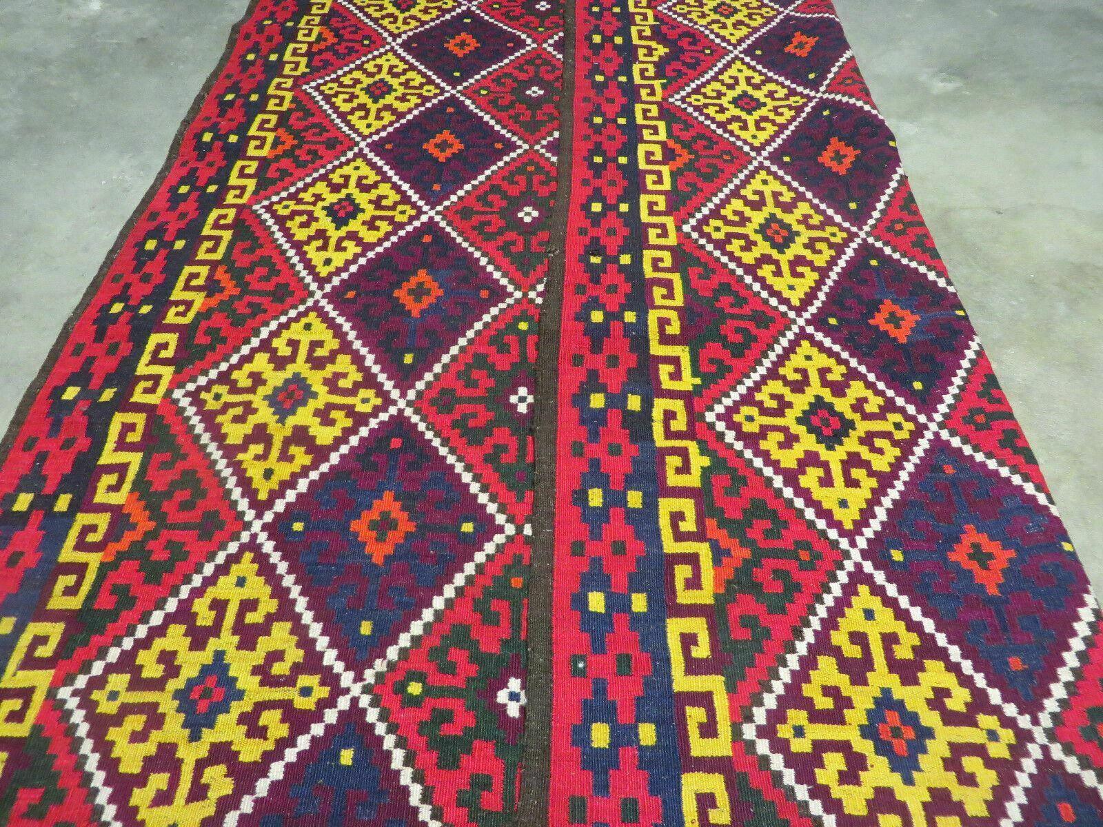 6' X 13' Antique Turkish Kilim Handmade Flat Weave Wool Rug Veg Dye by Jewel Rugs