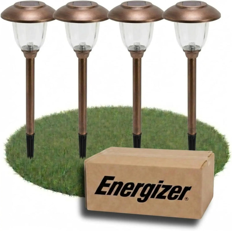 Energizer 8 Pack Color On Demand Solar Pathway Lights Outdoor-Stainless Steel(5 Colors) by Outdoor Solar Outlet