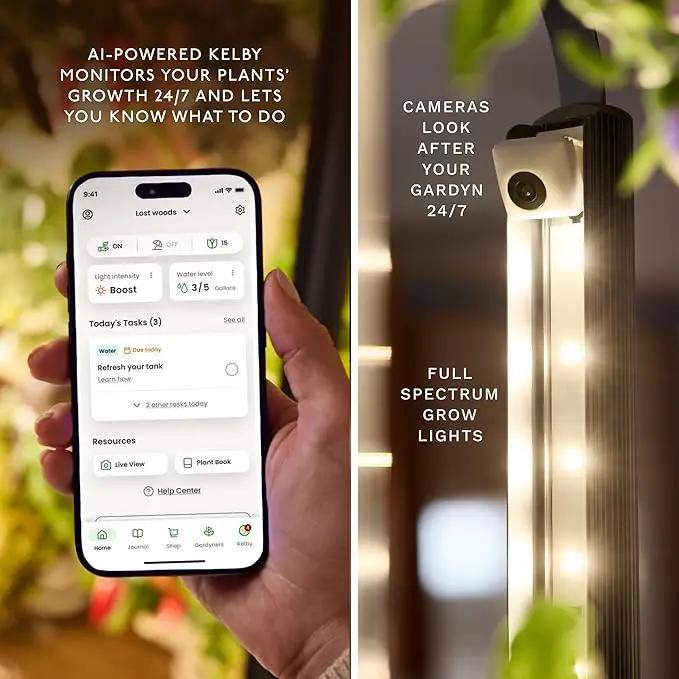 Gardyn Studio Hydroponics Growing System Kit & Vertical Indoor Garden Planter | Smart Herb Garden | Includes 16 Non-GMO Indoor Plants, Herbs, Vegetables & LED Grow Light for Your Home Gardening System by GreenHaven Gardens
