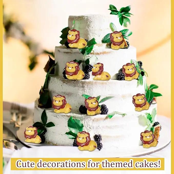 50 Pcs Mini Resin Lion Miniature Lion Figurines Bulk Adorable Garden Accessories for Micro Landscape Ornaments Home Decor Bookcase Living Room Scenes Kit by GreenHaven Gardens