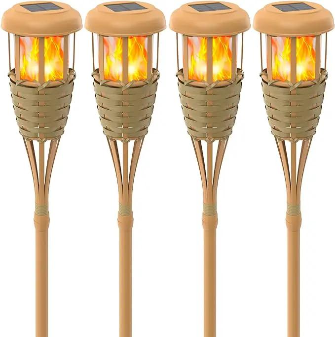 Solar Outdoor Lights, Solar Torch Lights Outdoor Flickering Flame, Outdoor Decorations for Patio Path Yard - 4 Pack by GreenHaven Gardens
